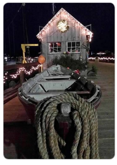 Maritime Holiday on the Dock Playing Cards